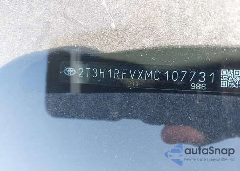 2021 Toyota Rav4 Le z USA, uszkodzony, nr VIN 2T3H1RFVXMC107731